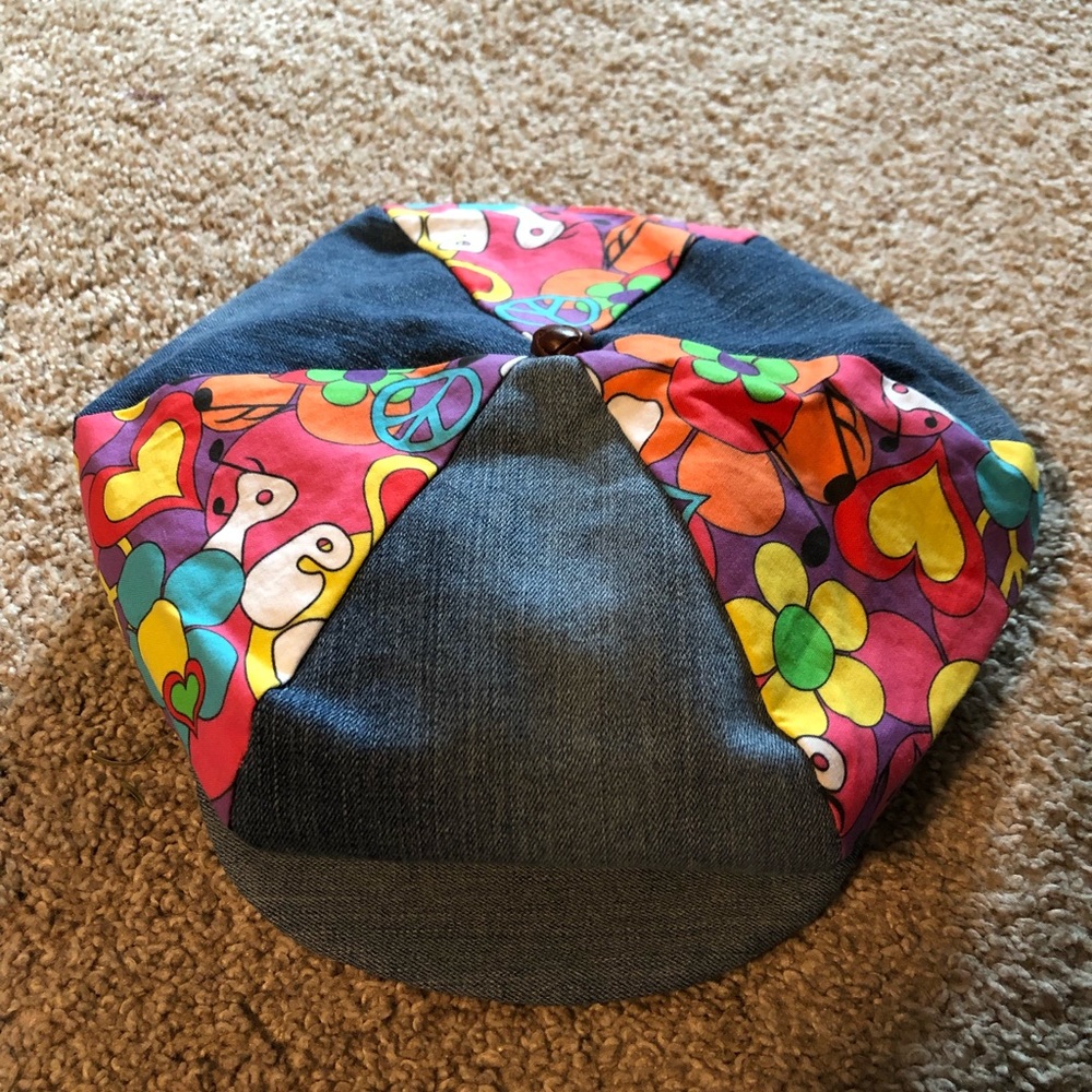 Ladies Hand Stitched denim & Cotton Hippie Boho Hat